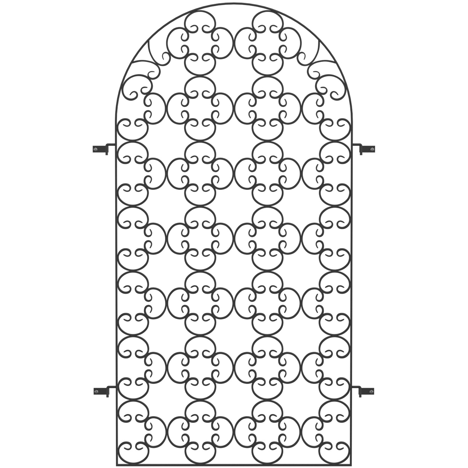 Eleo Rankgitter Rosa 200 cm x 110 cm Schwarz