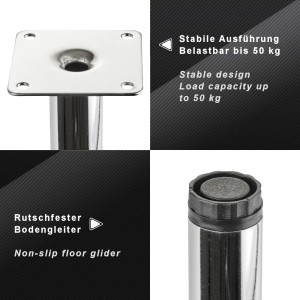 SOTECH Möbelfuß LIMA D25 x 100 Chrom