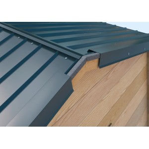 SDF Ortgangblech Zuschnitt, Alu-Anthrazit, 225mm x 2m, zur Dachrand-Befestigung und Wasserableitung.