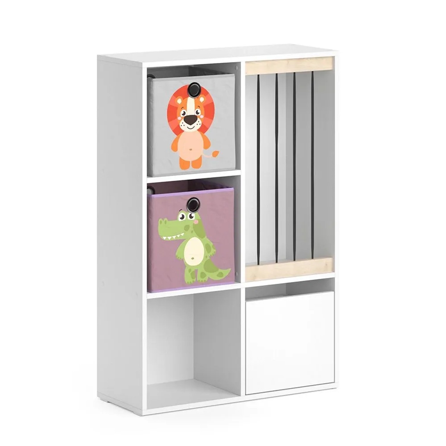Vicco Kinderregal Luigi Weiß 29 x 108 mit 2 Faltboxen Art Nr 37035
