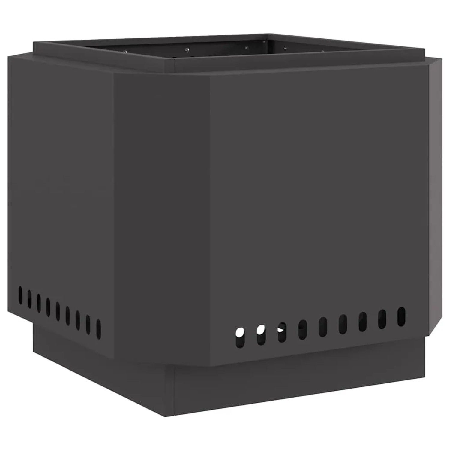 vidaXL Rauchfreier Feuerkorb Schwarz 58 x 58 x 51 cm 858974