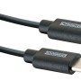 Schwaiger USB-C Kabel, 2m, schwarz, zum Laden und Synchronisieren von Geräten.