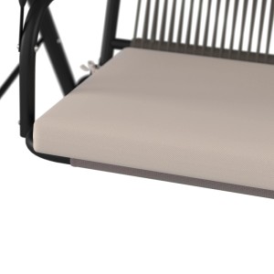 Bessagi Garden Hollywoodschaukel Savanna Hellgrau Outdoorstoff/Metall
