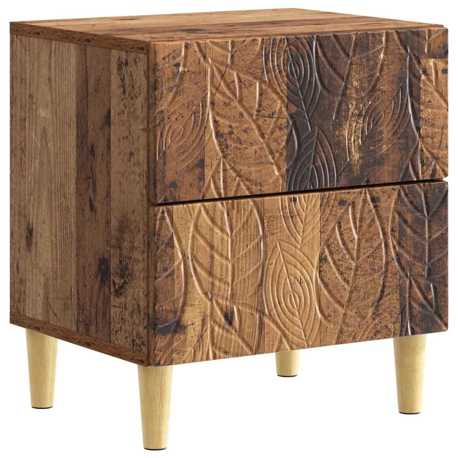 vidaXL Nachttisch Altholz 43 x 34,5 x 48 cm Holzwerkstoff 895001