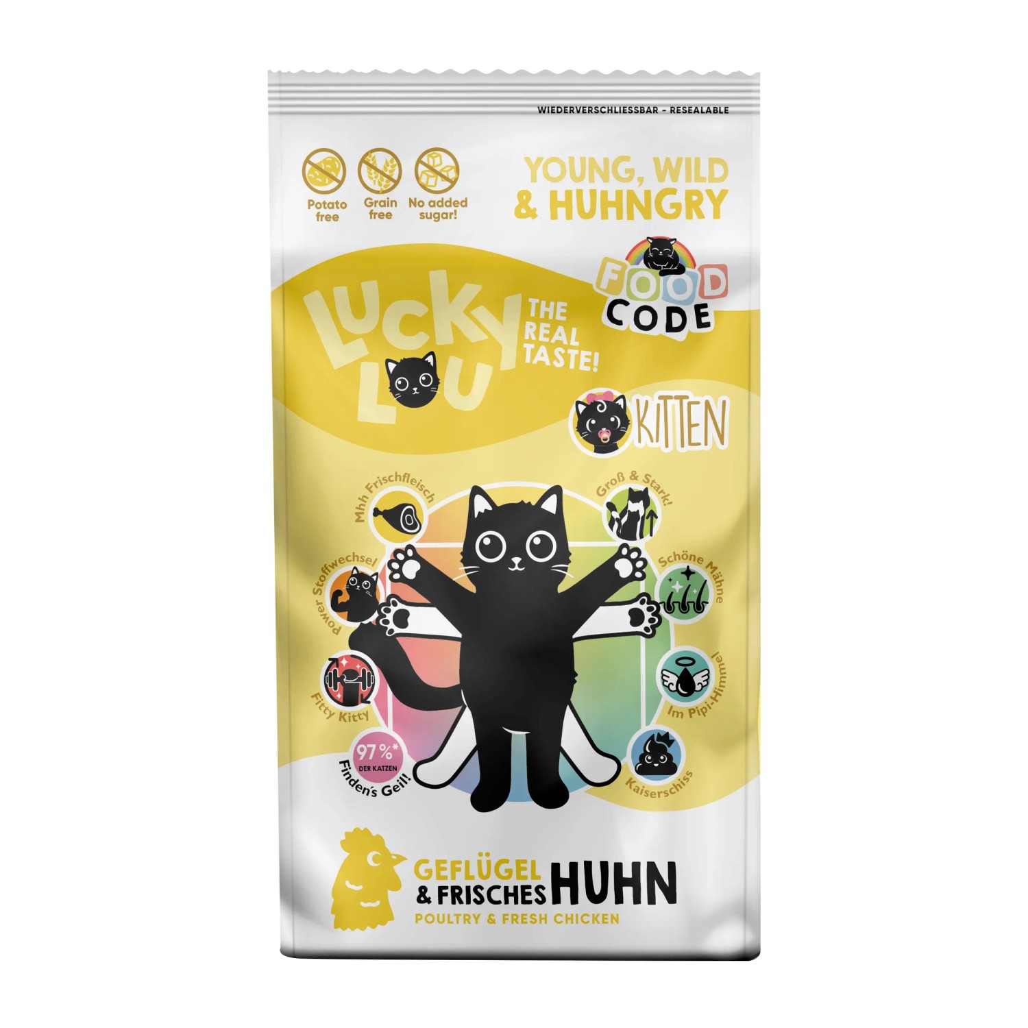 Lucky Lou Katzen-Trockenfutter Junior Geflügel & Huhn 340 g