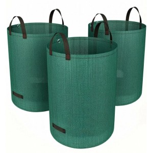 TTL GARDEN Gartensack 120 L 3er Set – Laubsack Mit Griffen Selbststehend Für Gras Gartenabfall Grünschnitt