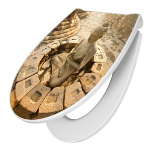 Banjado Premium WC-Sitz mit Buddha-Motiv. Duroplast Toilettendeckel mit Absenkautomatik.