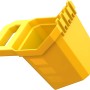 Gelber Eimer aus dem Hape Sandspielzeug-Set, Teil eines 9-teiligen Sets für Spiel & Spaß im Sandkasten.