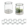 Relaxdays Windlicht 12er Set, transparent, 9,5x8cm. Teelichthalter aus Glas für stimmungsvolle Deko.