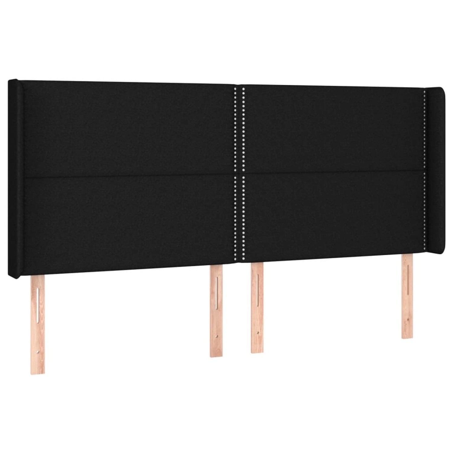 vidaXL LED Kopfteil Schwarz 183x16x118/128 cm Stoff 3123924