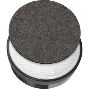 Ersatzfilterset für Luftreiniger ME-1522: HEPA- und Nanosilberfilter im runden Gehäuse.