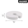 Weißer Wagner Türstopper aus EVA-Schaumstoff, 90x15 mm, zum Einklemmen.