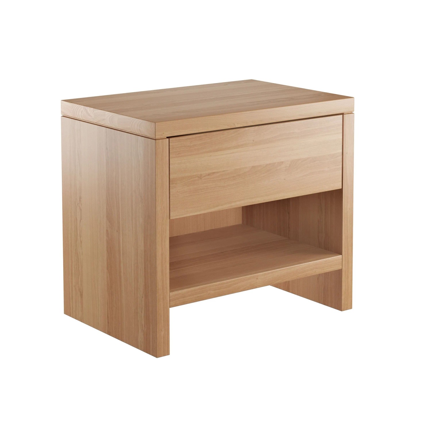 Erst-Holz Hochwertiger Massivholz-Nachttisch Buche Nachtkonsole mit Schublade