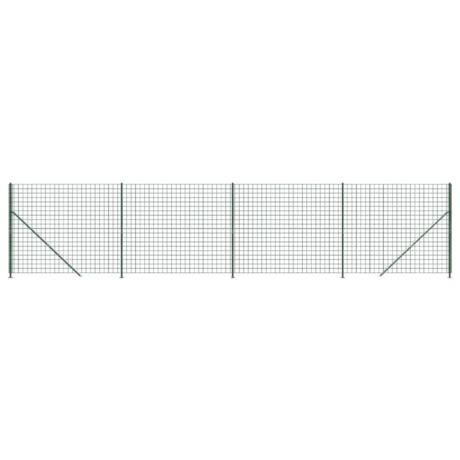 vidaXL Maschendrahtzaun mit Bodenflansch Grün 1,6x10 m 154180 günstig online kaufen