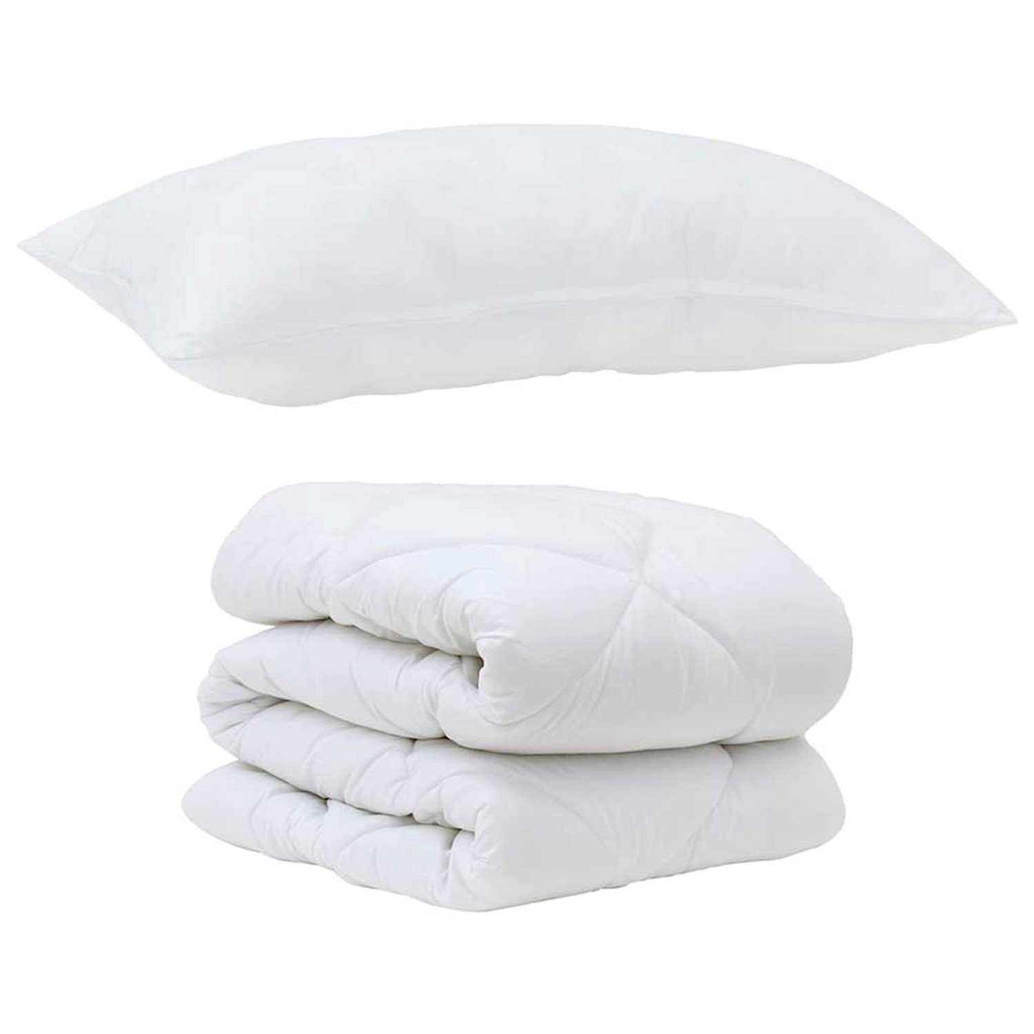 vidaXL Bettdecken Set mit Kissen 2-Tlg Weiß Mikrofaser 3376713 günstig online kaufen