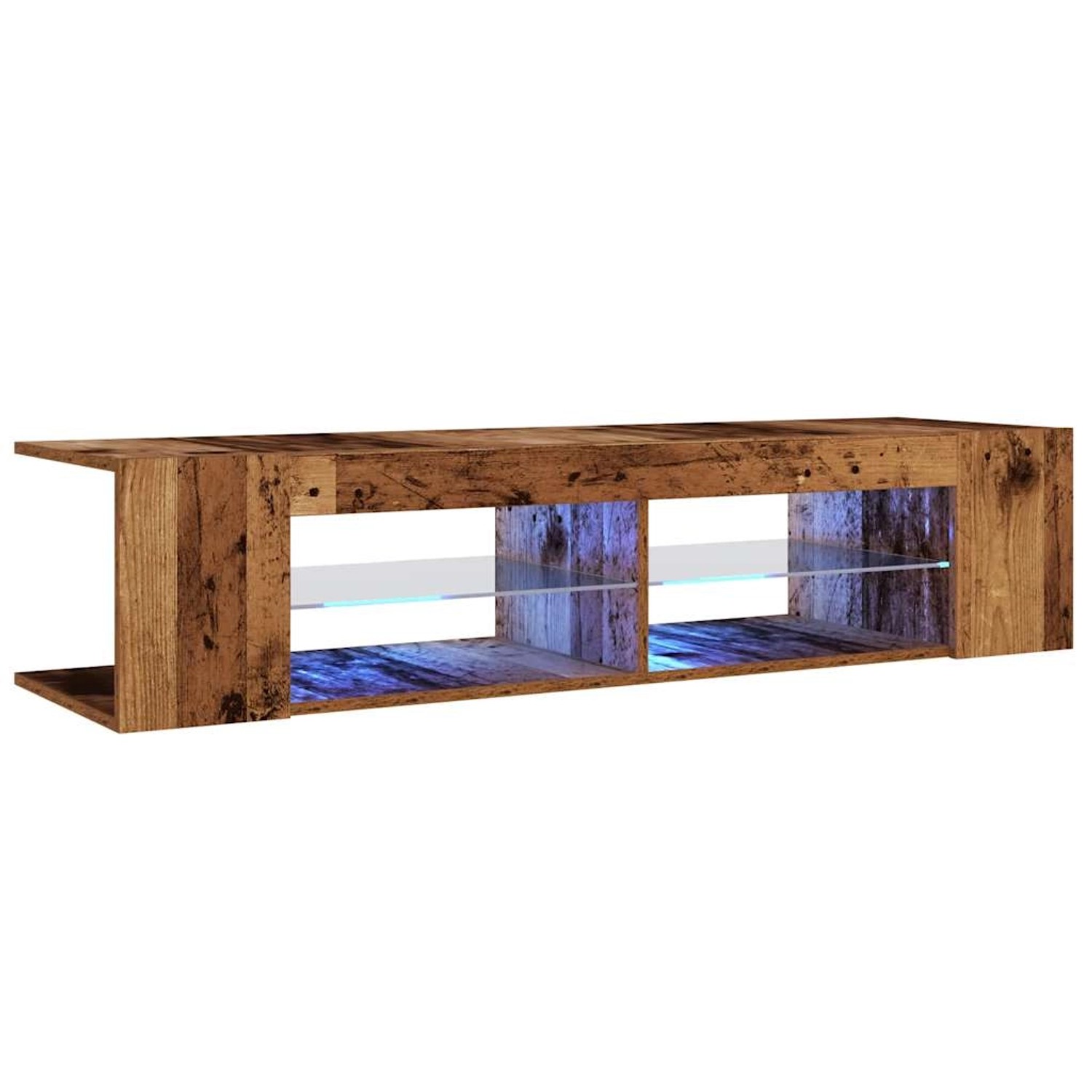 vidaXL TV-Schrank mit LED-Leuchten Altholz-Optik 135x39x30 cm 856323 günstig online kaufen