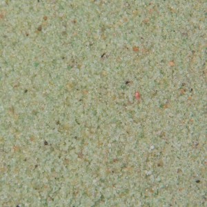 Terralith Drän Pflasterfugenmörtel Mintgrün. Nahaufnahme des feinkörnigen Fugenmörtels für Gehwege und Terrassen.
