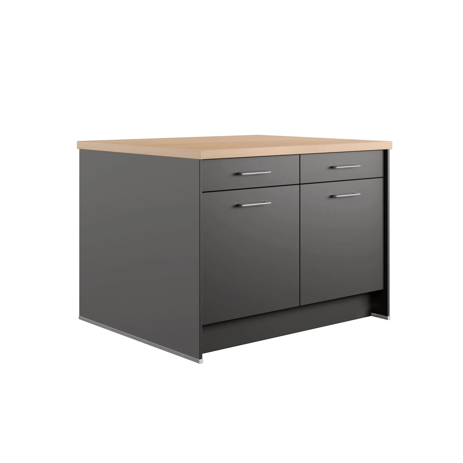 Impuls Küchen Kücheninsel IBZ4123L3 123,4 cm Grafit