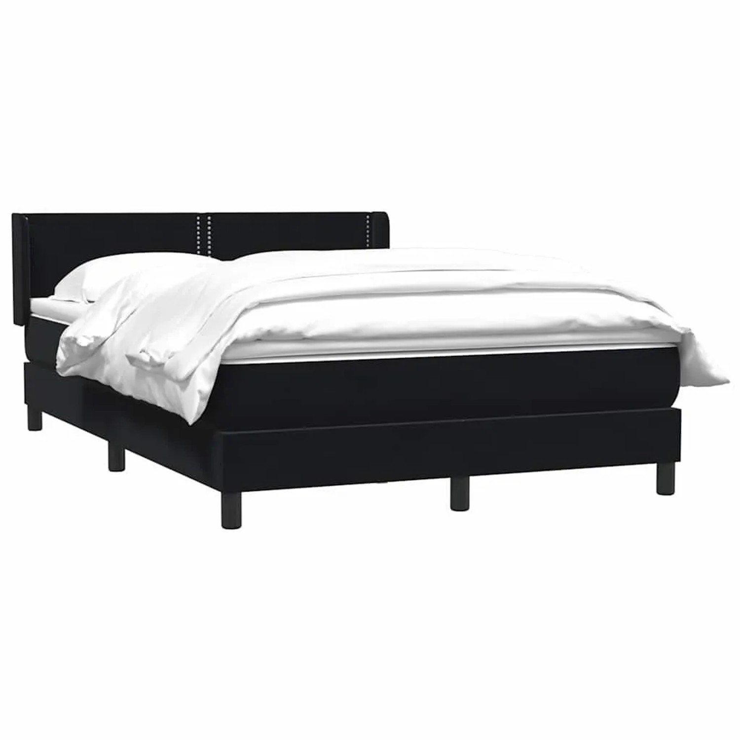 vidaXL Boxspringbett mit Matratze Schwarz 160x220 cm Samt 3318077 günstig online kaufen