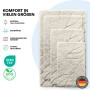 Karat Badematten-Set Maris in Ivory mit Blattmuster, verschiedene Größen.