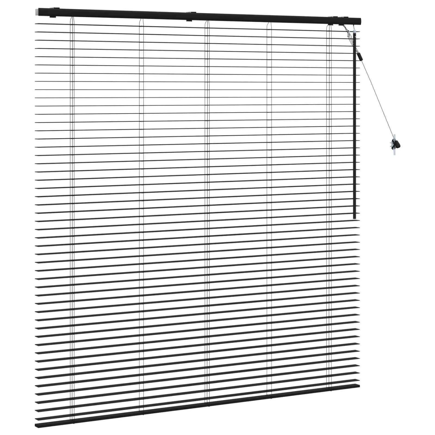 vidaXL Venezianische Jalousie Schwarz 145 x 160 cm 35 mm 42015500