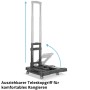 STAHLWERK Werkzeugtrolley: Rollplattform mit ausziehbarem Teleskopgriff und 4 Lenkrollen.