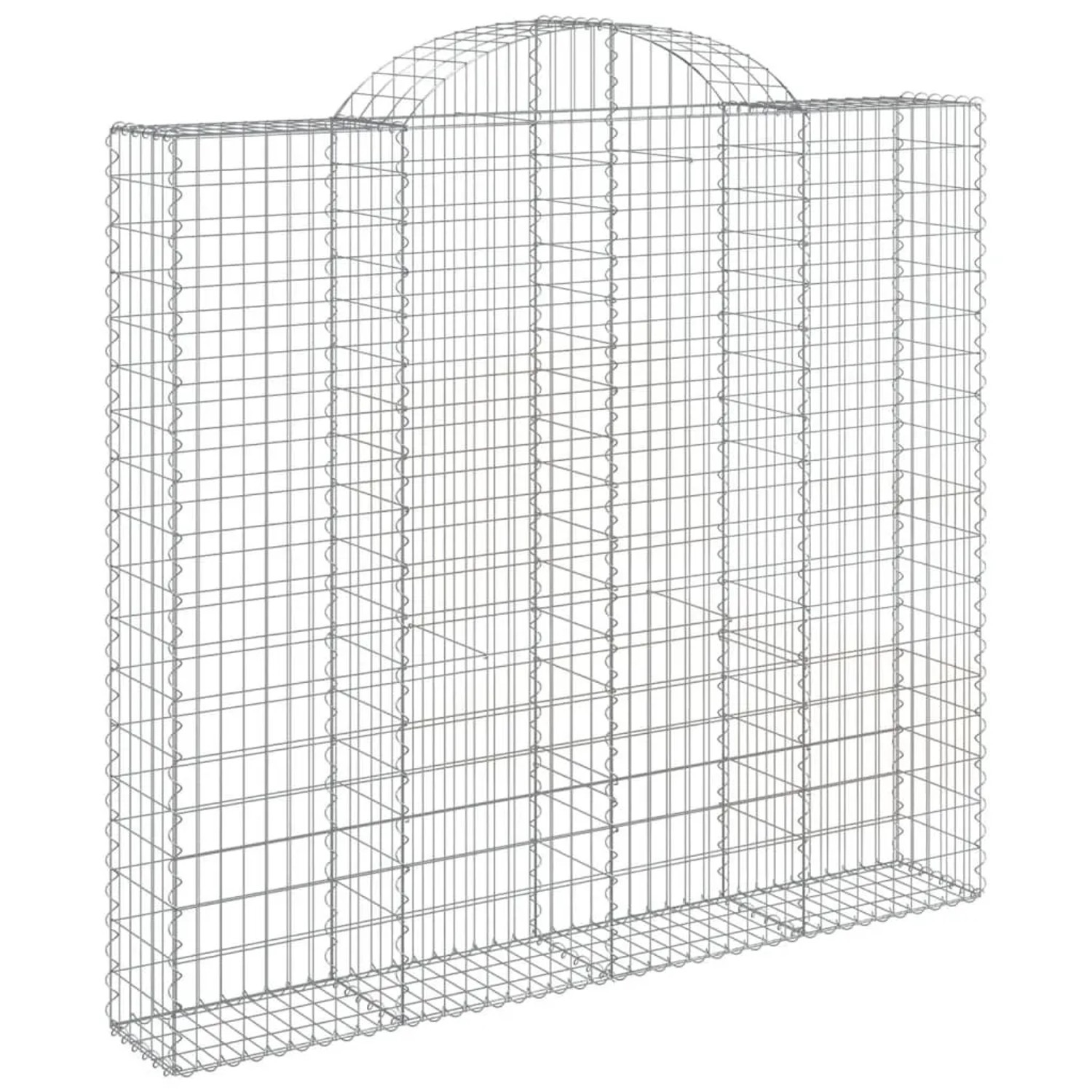 vidaXL Gabionen mit Hochbogen 5 Stk 200x50x180/200cm Verzinktes Eisen 3146407