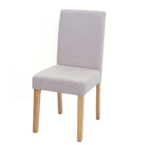 CHEFGASTRO Esszimmerstuhl Klassisch & Zeitlos 90x43x56cm Sitzhöhe 45cm Stoff/Textil Helle Beine Creme-Beige
