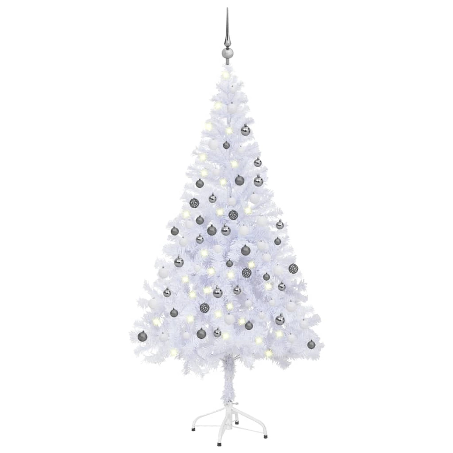vidaXL Künstlicher Weihnachtsbaum mit LEDs & Kugeln 180 cm 620 Zweige Modell 3