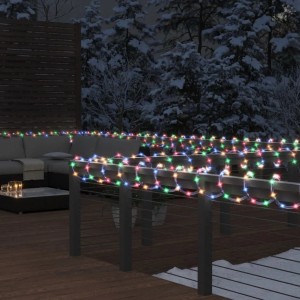 Mehrfarbiger vidaXL Lichtschlauch mit 1200 LEDs, 50 m lang, für stimmungsvolle Außenbeleuchtung.