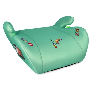 Cartrend Kindersitzerhöhung in Mint mit Verkehrszeichen-Motiven für Kinder, erhöhte Sicherheit im Auto.