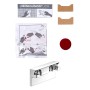 Keuco Klebe-Set 8 für Reva Toilettenpapierhalter, verchromte Montageplatte, Reinigungstuch, Schleifvlies.