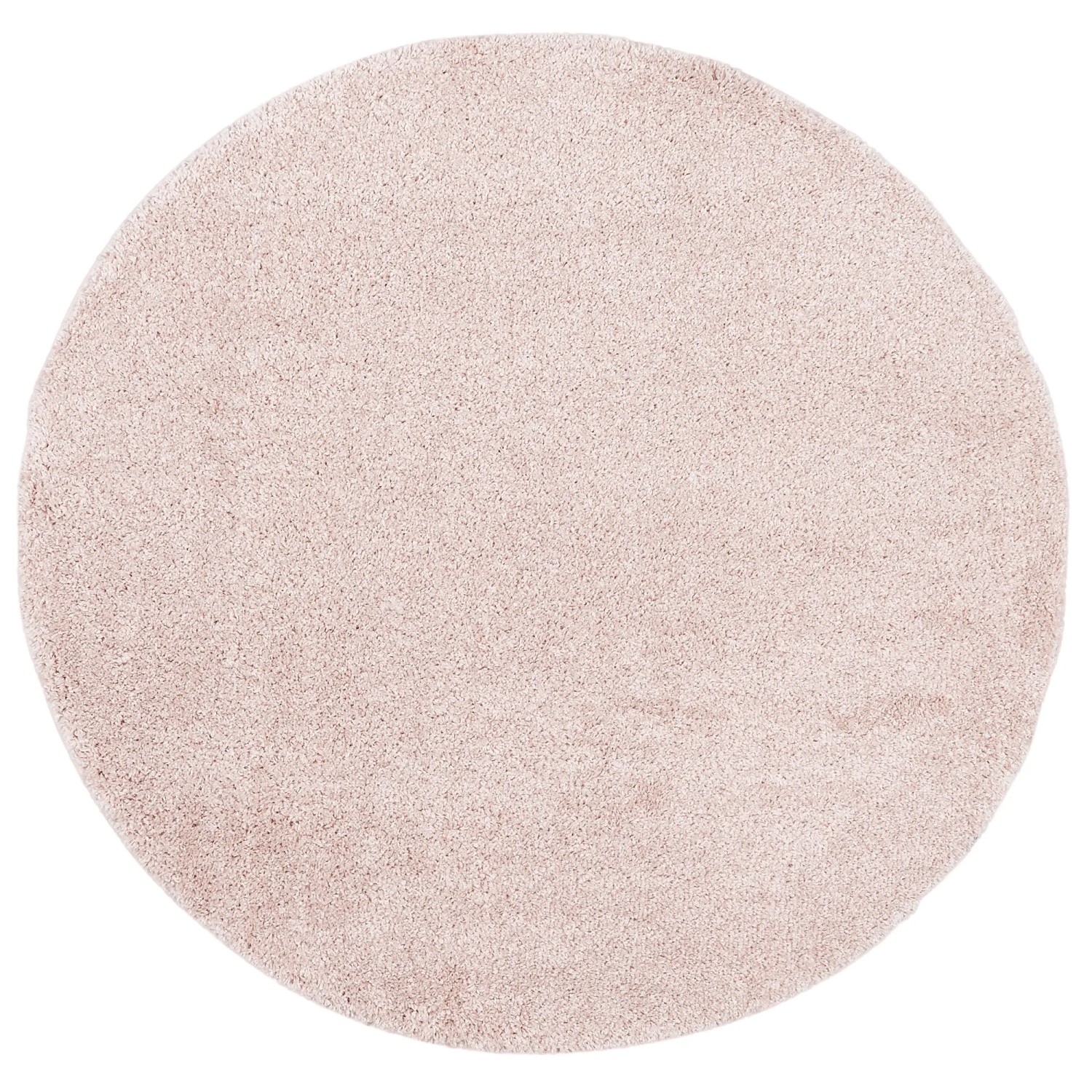Runder, rosa Langflor Teppich Aloha von Pergamon, 120cm Durchmesser.