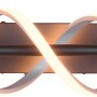 Moderne Trio LED Deckenleuchte Sequence in gebürstetem Aluminium mit geschwungenem Design.