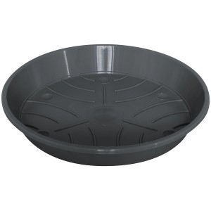 Geli Untersetzer Standard, Ø 16 cm, Anthrazit, aus Kunststoff für Pflanzen.