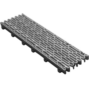 Florco Expansionsteil, weiss-alu, für 40x40 cm Klickfliesen zur Terrassengestaltung.