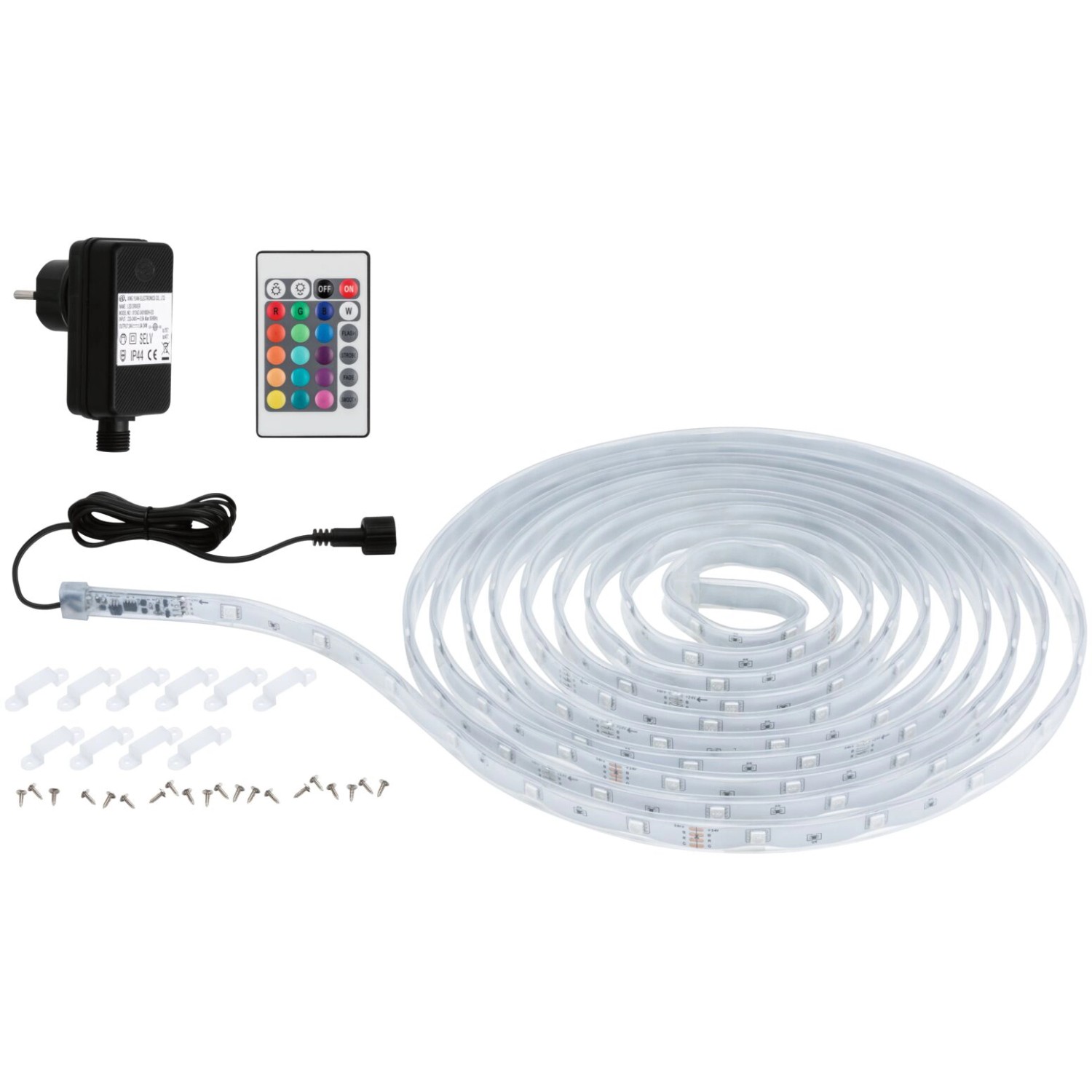 Paulmann SimpLED LED Strip Outdoor RGB Komplett-Set 5 m Transparent