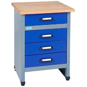 Küpper Beistelltisch Modell 12497 mit 4 Schubladen, 600 mm breit, für Werkstatt und Hobby.