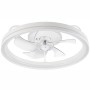 Weiße Lamkur LED-Deckenleuchte Fargo mit Ventilator, Ø 50cm. Moderne Deckenlampe mit Kühlfunktion.