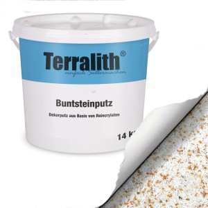 Terralith Buntsteinputz Mosaikputz 2mm 14 kg BSP96 Weiss Gelb