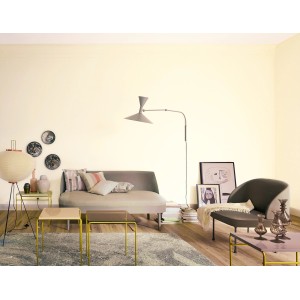 Wohnraum in Cashmere: Matte Wandfarbe von Schöner Wohnen in hellem Beige.