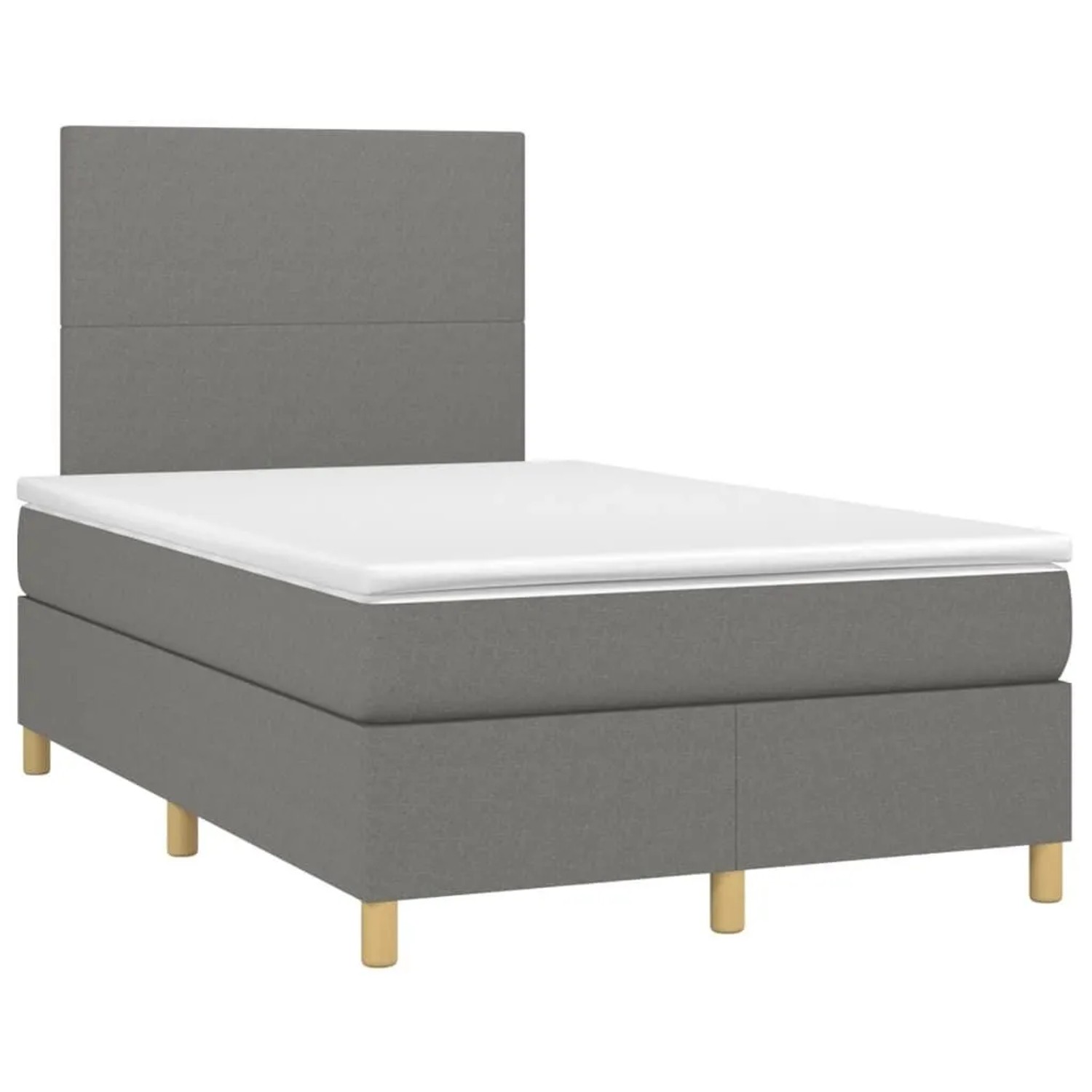 vidaXL Boxspringbett mit Matratze Dunkelgrau 120x200 cm Stoff 3142162 günstig online kaufen