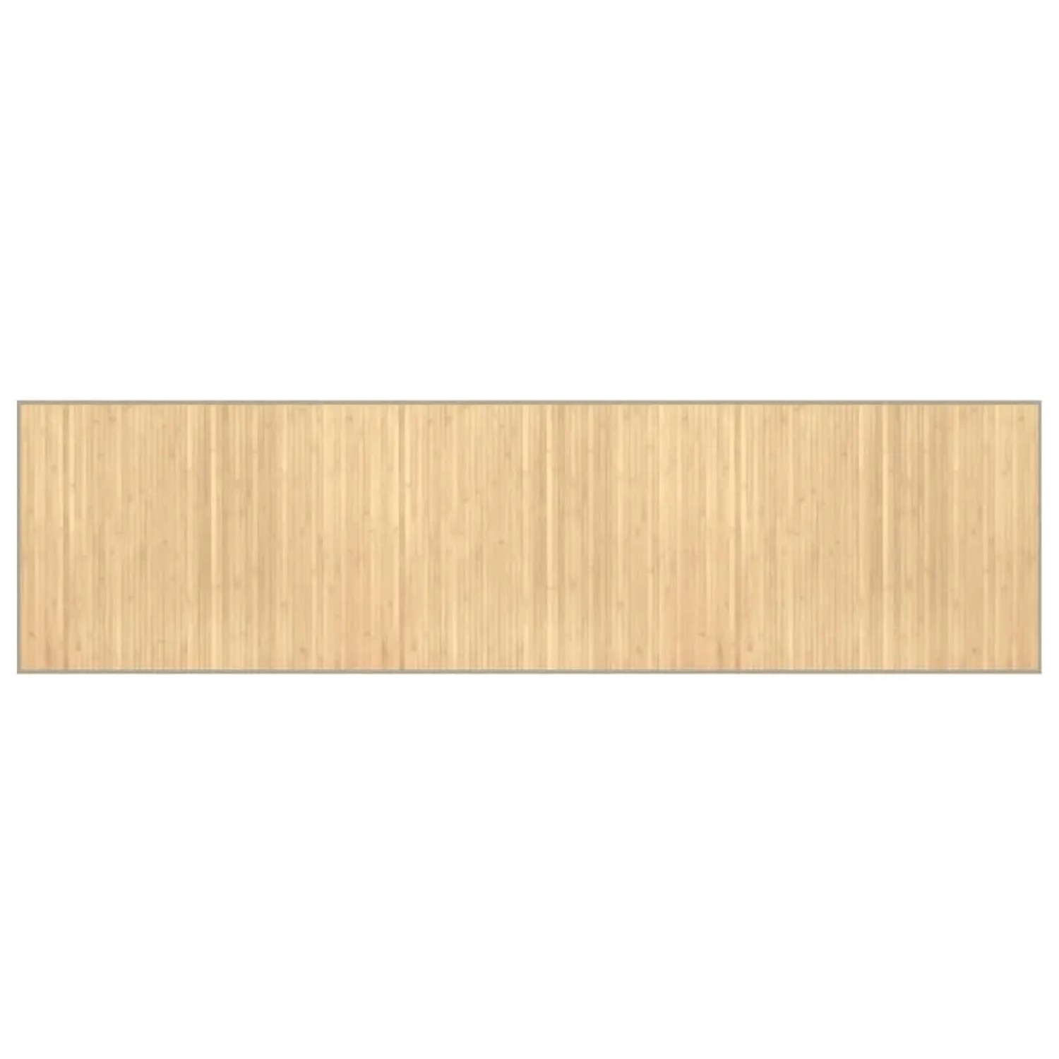 vidaXL Teppich Rechteckig Hell Natur 80x300 cm Bambus 376915