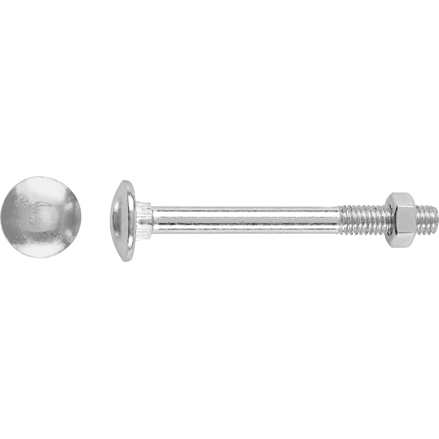 LUX Schlossschraube M4 x 30 mm Verzinkt Teilgewinde 8 Stück mit Muttern