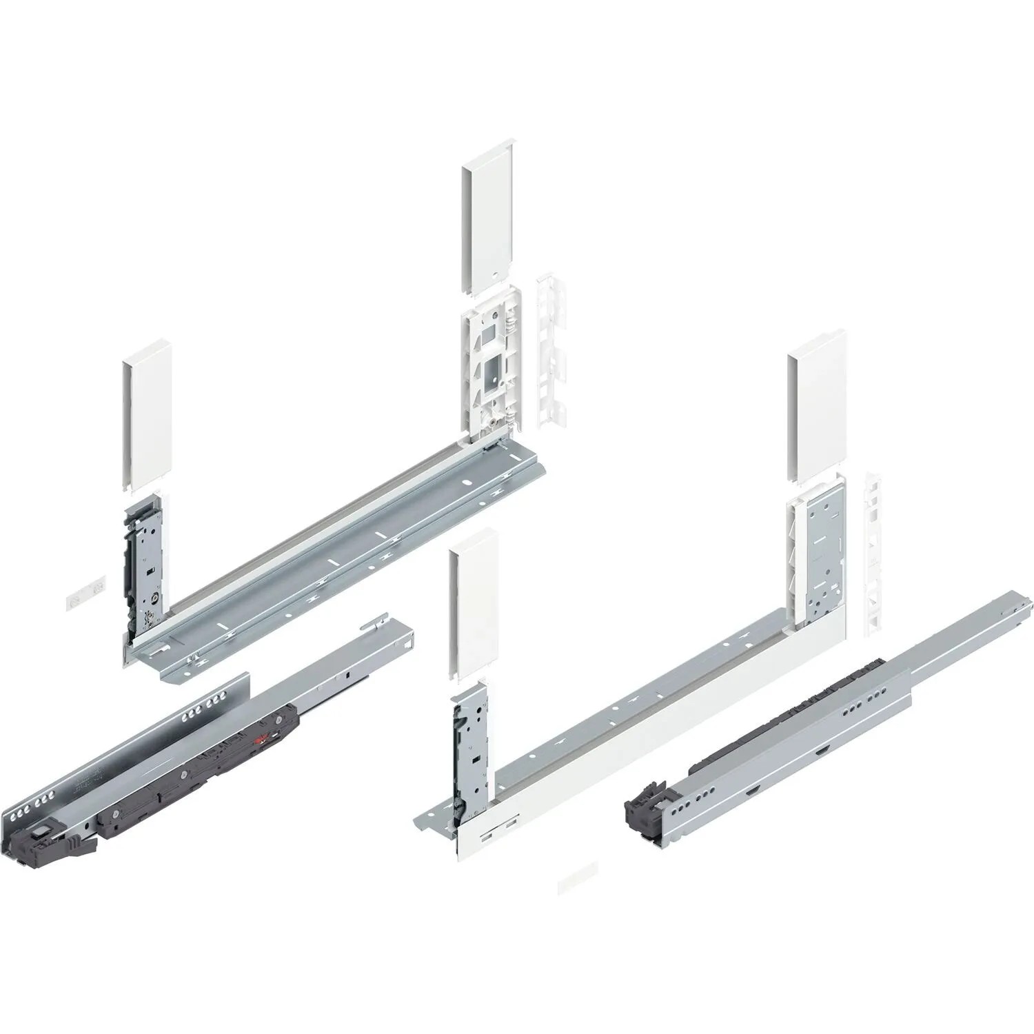 Blum Schubladensystem Legrabox free Höhe C Tip-On Vollauszug 500 mm 40 kg Seidenweiß