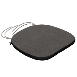 Dekoria Stuhlkissen Marcus, dunkelgrau, mit Bindebändern. Sitzkissen für Stühle.