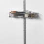 Weißer Metall-Drahtkorb, 2-reihig, 10,5x43,5 cm, zur Aufbewahrung an Regalsystem.