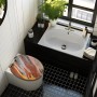 Banjado WC-Sitz aus Bambus mit Holz-Motiv im Badezimmer. Toilettendeckel mit Universal Scharnieren.
