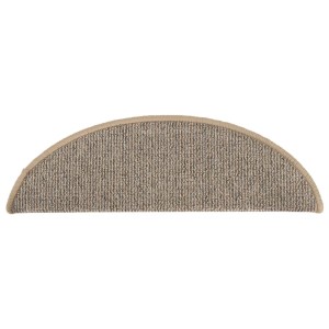Braune VidaXL Stufenmatte, 56x17 cm, aus Polypropylen. Treppenschutz und Trittschalldämmung.