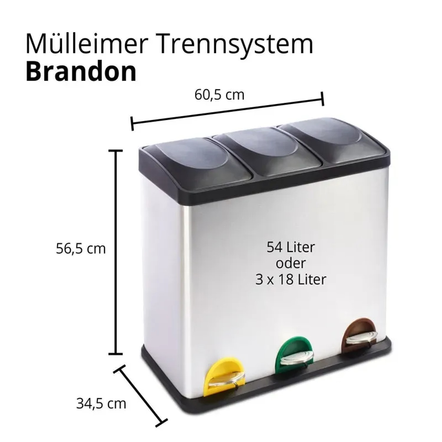 Stilvolle Mlleimer Trennsystem 3 Fach Bilder